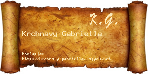 Krchnavy Gabriella névjegykártya