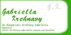 gabriella krchnavy business card